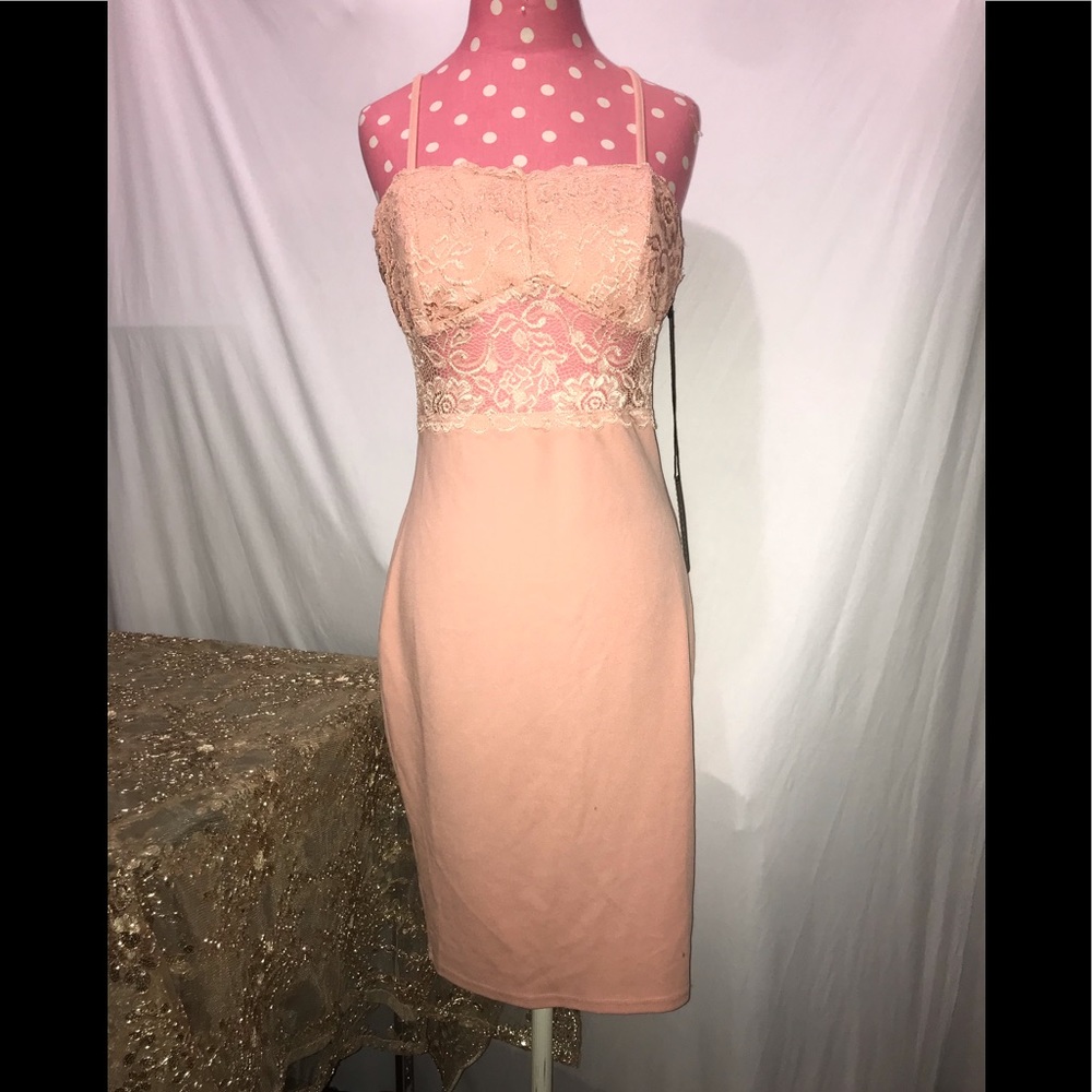 Peach spaghetti strap dress